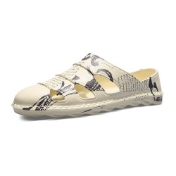 Mens Closed Toe Sandals Mens Summer Breathable Fisherman Slippers Beach Outdoor Casual Shoes