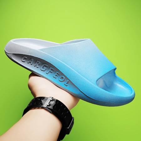 Men's Athletic Slide Sandals Beach Slippers for Men Open Toe Slip-On Indoor Outdoor Slides