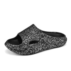 men abstract pattern indoor pillow slippers female outdoor sandals