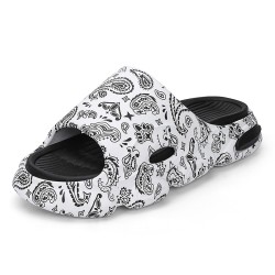 Slides for Men and Women, Quick Drying Pillow Slippers Open Toe Thick Soft, Platform Slide Sandals Daily Shower Sandals, Non-Slip Bathroom Slippers Summer for Indoor & Outdoor