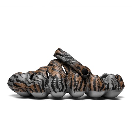 Men's Tiger Shape Cloud Slippers Comfortable Platform Lightweight Pillow clogs Summer Indoor and Outdoor Adjustable Strap Open Toe Sandals