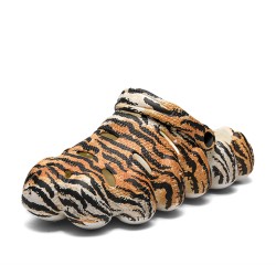 Men's Tiger Shape Cloud Slippers Comfortable Platform Lightweight Pillow clogs Summer Indoor and Outdoor Adjustable Strap Open Toe Sandals