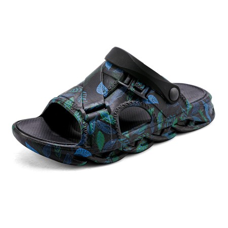 Men's Stylish Tie-Dye Wave Sole Sandals - Fashionable, Comfortable Garden Clogs