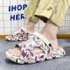 Men's Stylish Tie-Dye Wave Sole Sandals - Fashionable, Comfortable Garden Clogs