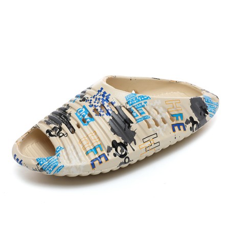 Men's Outdoor Stylish 'UFO' Tie-Dye Slides - Easy-Clean, Lightweight, and Breathable