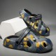 Men's Dual-Purpose Outdoor Clogs with Abstract Graffiti Design