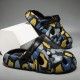 Men's Dual-Purpose Outdoor Clogs with Abstract Graffiti Design