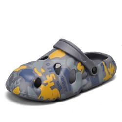 Men's Dual-Purpose Outdoor Clogs with Abstract Graffiti Design