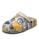 Men's Dual-Purpose Outdoor Clogs with Abstract Graffiti Design