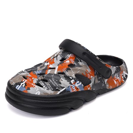 Men's Trendy Outdoor Fashion Clogs with Unique Patterned Uppers