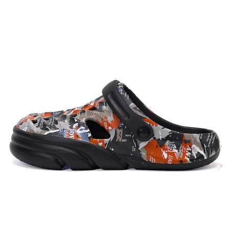Men's Trendy Outdoor Fashion Clogs with Unique Patterned Uppers