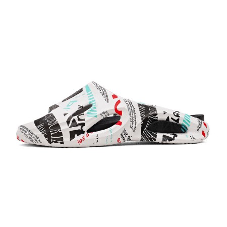 Men's Outdoor and Indoor Slide Sandals with 3.5CM Heel - Letter Print