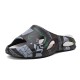 Men's Outdoor and Indoor Slide Sandals with 3.5CM Heel - Letter Print