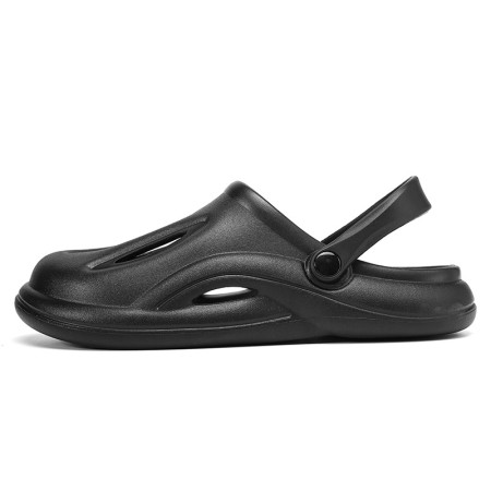 Men's Classic Wooden Clogs - Stylish Garden Sandals with Rotating Heel Strap
