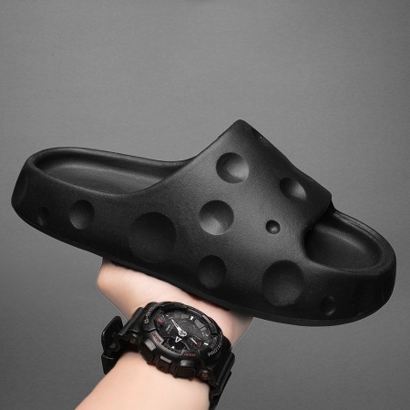 Men's Cheese-themed Slide Sandals - Slip-Resistant and Quiet Walkers