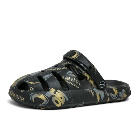 Stylish Letter Print Unisex Clogs - Comfortable Indoor-Outdoor Footwear