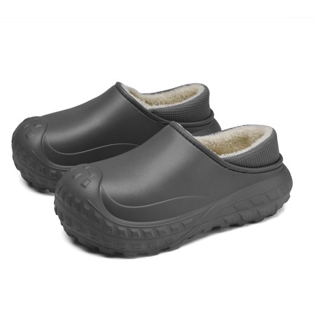 Unisex Adult Fleece-Lined Wooden Clogs: Stylish Comfort for Every Season