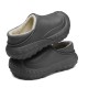 Unisex Adult Fleece-Lined Wooden Clogs: Stylish Comfort for Every Season