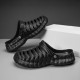 Men's Adjustable Strap Wooden Clogs: Slip-Resistant, Versatile Footwear for Garden, Kitchen, Outdoors