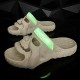 Men's Skull Design Glow-in-the-Dark Sandals - Comfortable and Slip-Resistant