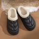 Classic Faux Fur-Lined Clogs - Waterproof Winter Plush Slippers for Men and Women, Indoor/Outdoor