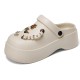 Women's Versatile Perforated Slippers for Minimalistic Fashion, Suitable for All Seasons