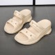 7cm Elevated Silent Comfort Sandals with Ethylene-Vinyl Acetate Soles