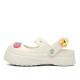 Women's Fashionable Clogs with Ethylene Vinyl Acetate Soles and Flower Accents
