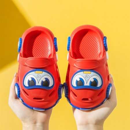 Cute Cartoon Car Kids' Clog Sandals with Ethylene Vinyl Acetate (EVA) Sole - Fun, Easy-Clean, and Durable