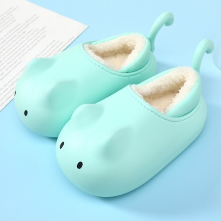 Winter Cat-themed Kids' Warm Cotton Slippers - Cozy, Cute, and Functional