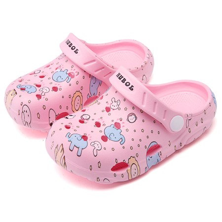 Cute Cartoon Kids' Wooden Clogs - Slip-Resistant Garden Shoes for Boys and Girls